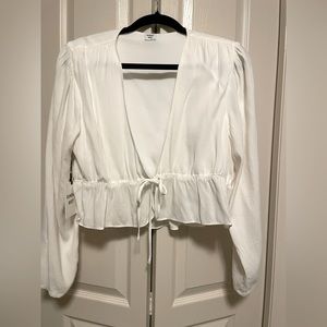 ARITIZA Sunday Best Tie Front Blouse
